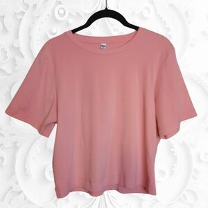Uniqlo Pink Boxy Cut Short Sleeve T-Shirt